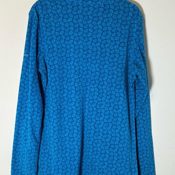 Columbia Women’s Turquoise Patterned 1/2 Zip Pullover Lightweight Fleece SzM - Picture 7 of 8